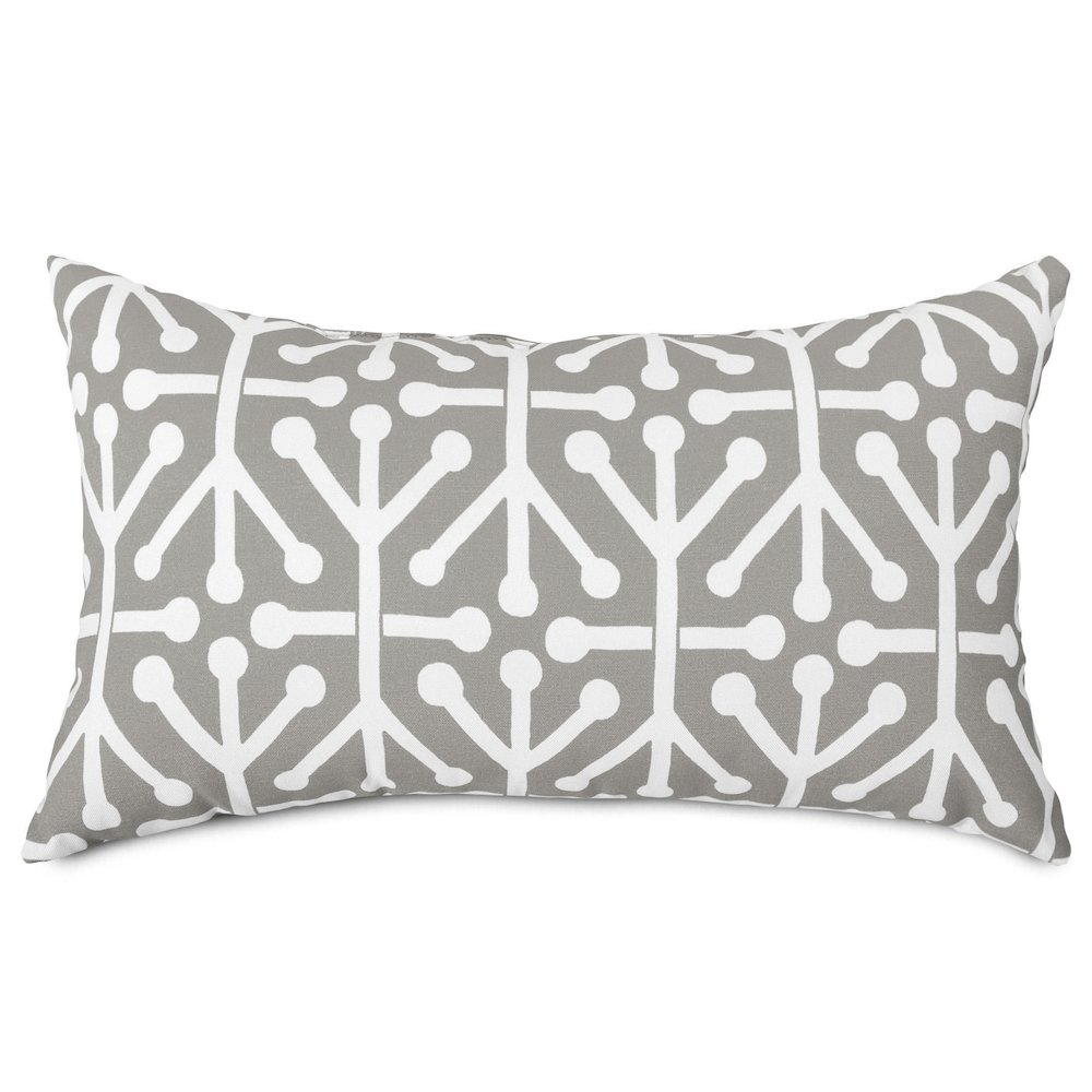 Majestic Home Goods Pillow 12x20 Aruba Gray. Picture 1