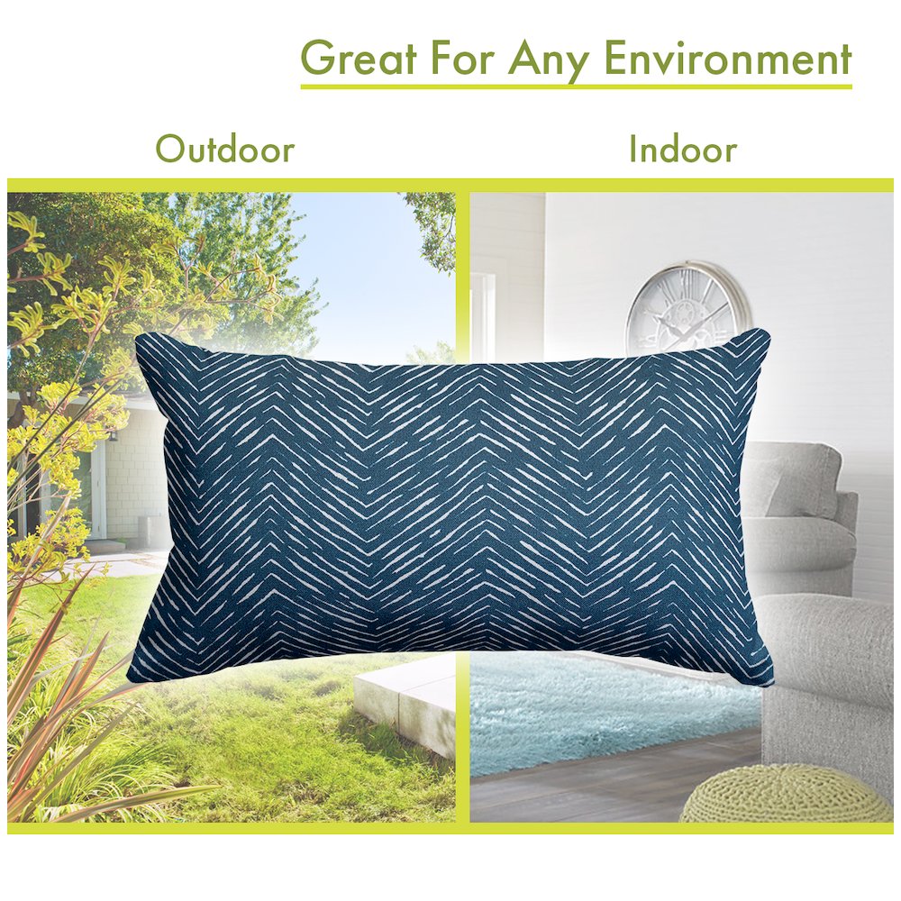 Majestic Home Goods Pillow 12x20 South West Navy. Picture 4