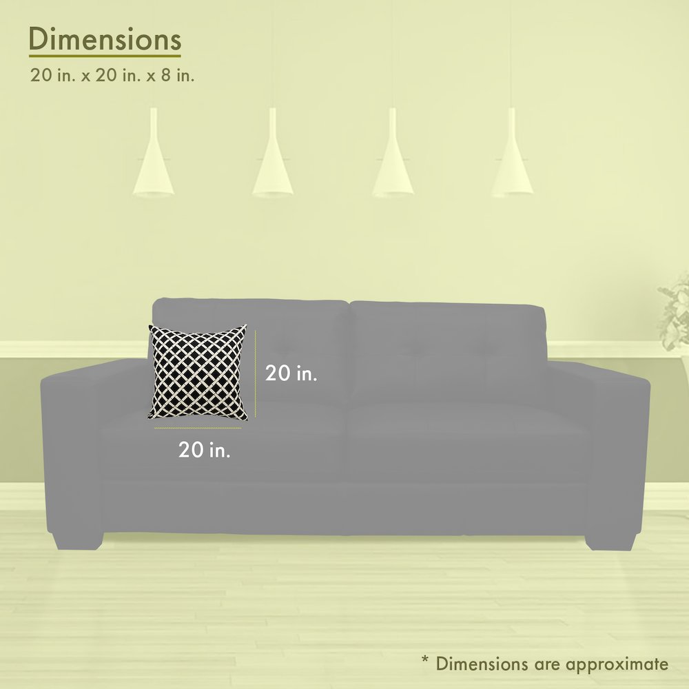 Majestic Home Goods Pillow 20x20 Bamboo Black. Picture 3