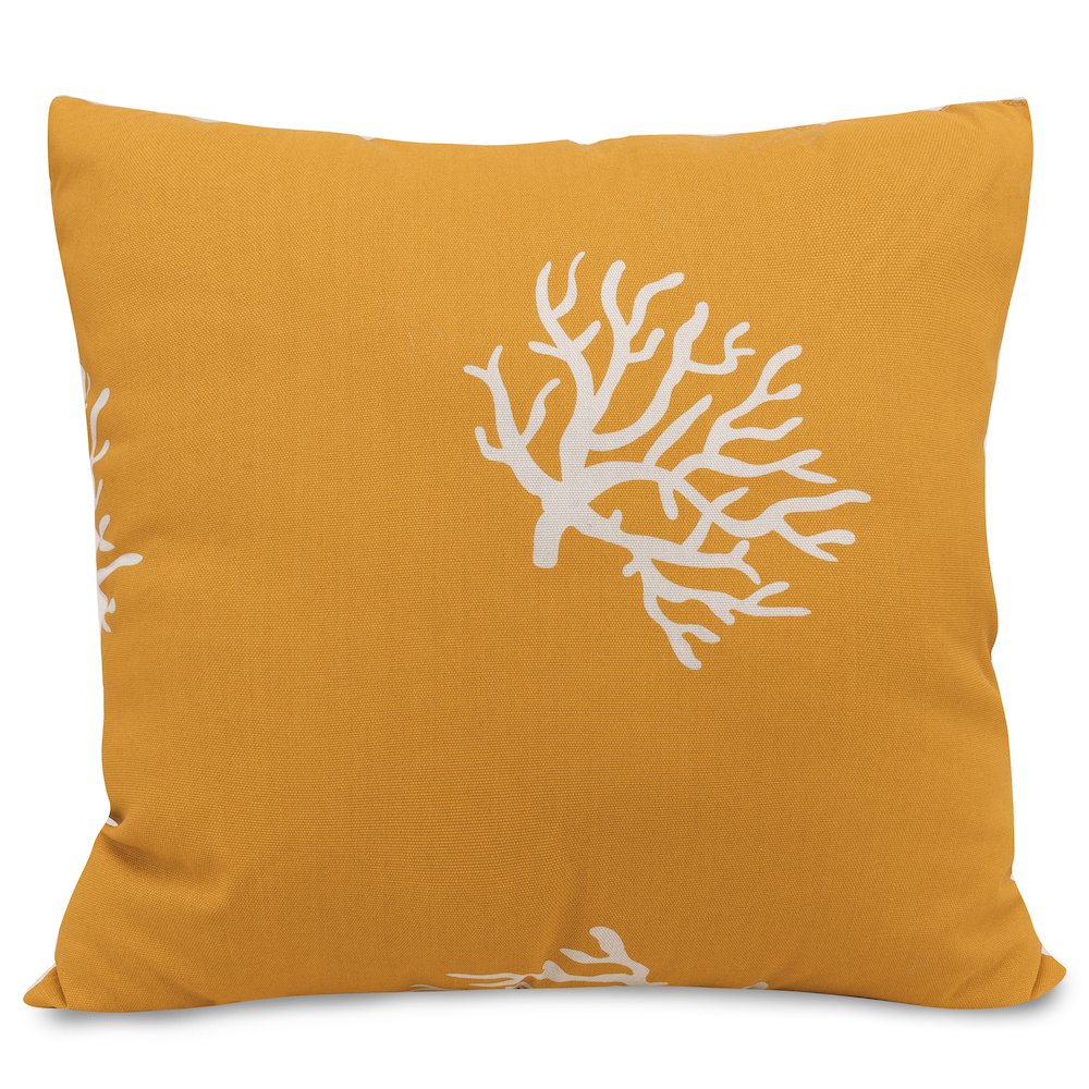 Majestic Home Goods Pillow 20x20 Coral Yellow. Picture 1