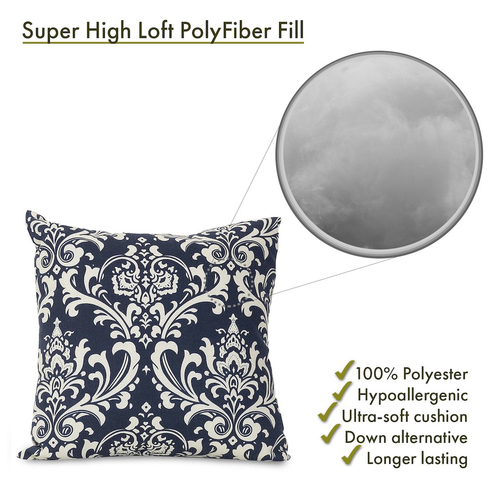 Majestic Home Goods Pillow 20x20 French Quarter Navy. Picture 2