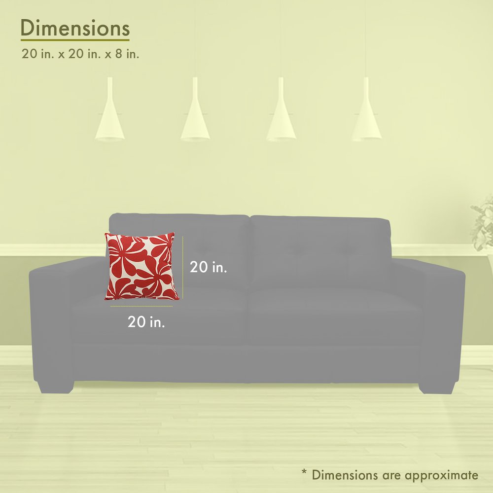 Majestic Home Goods Pillow 20x20 Plantation Red. Picture 3