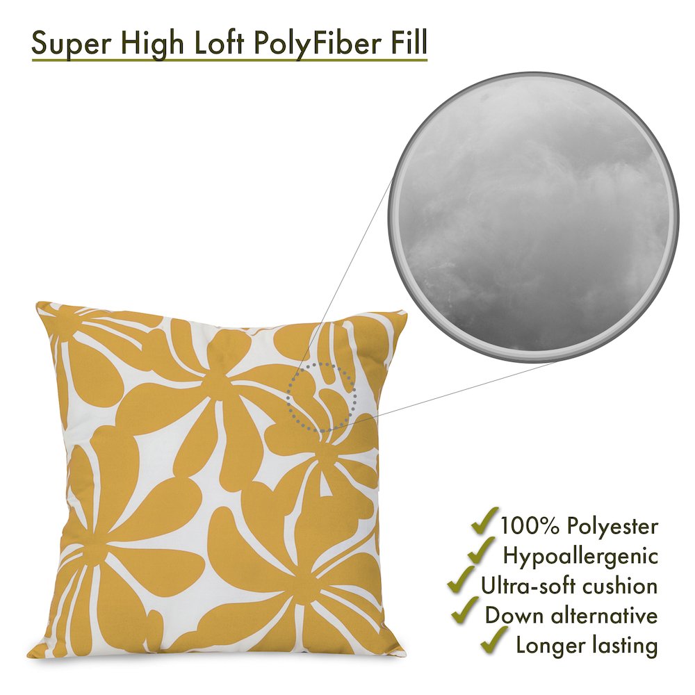 Majestic Home Goods Pillow 20x20 Plantation Yellow. Picture 2