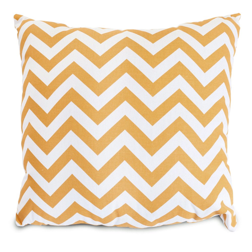 Majestic Home Goods Pillow 20x20 Chevron Yellow. Picture 1