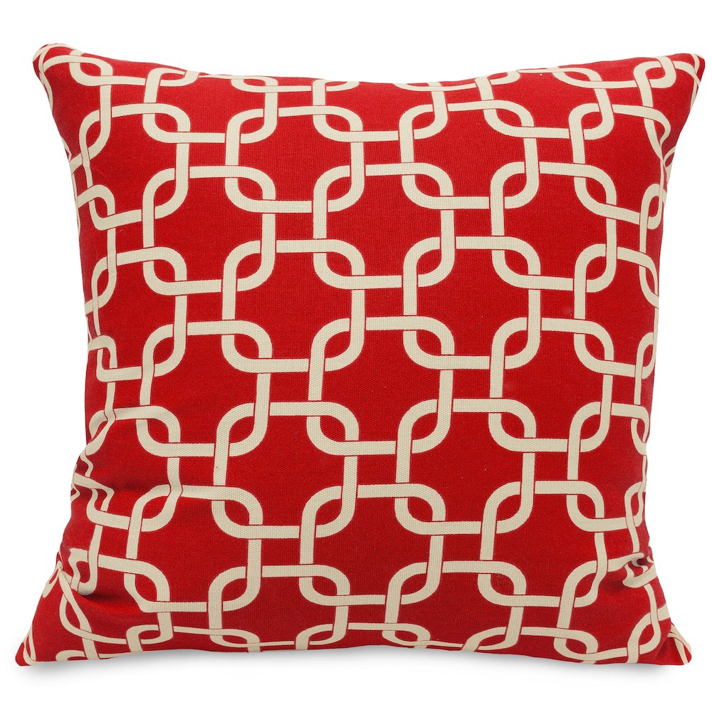 Majestic Home Goods Pillow 20x20 Links Red. Picture 1