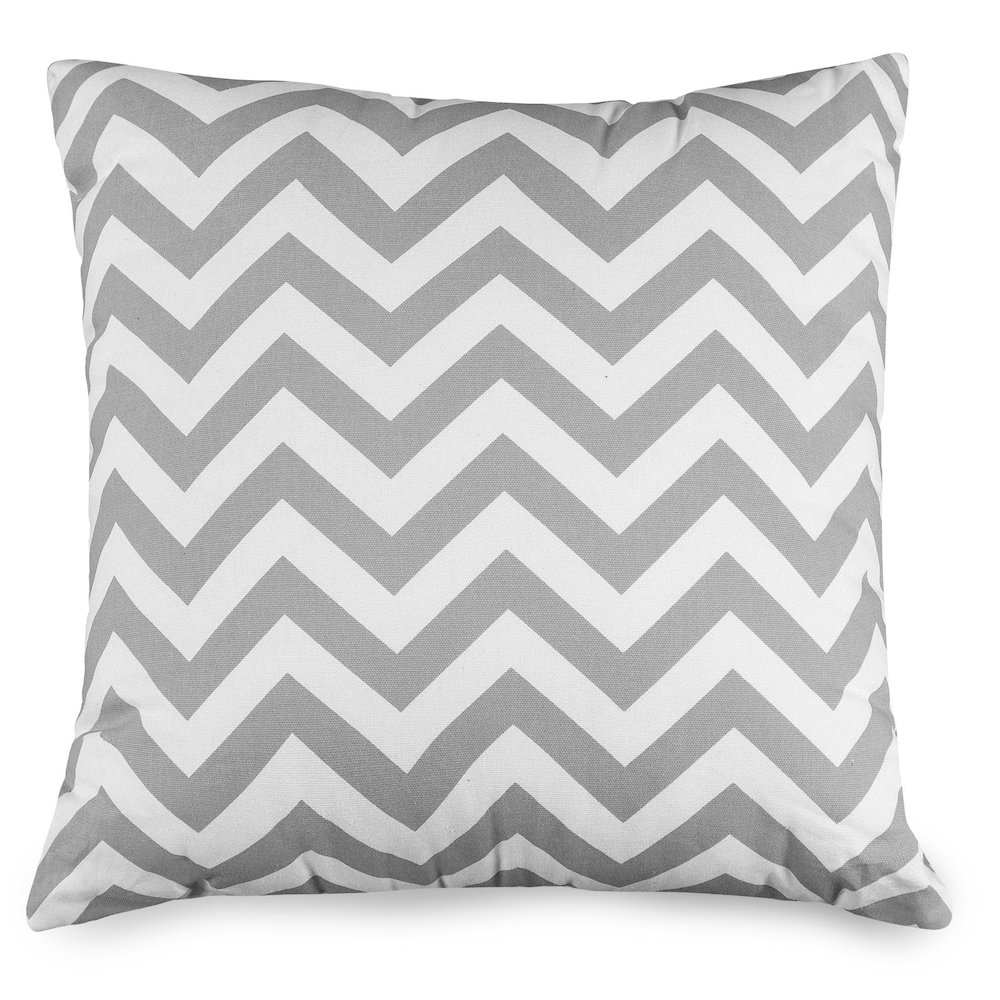 Majestic Home Goods Pillow 20x20 Chevron Gray. Picture 1