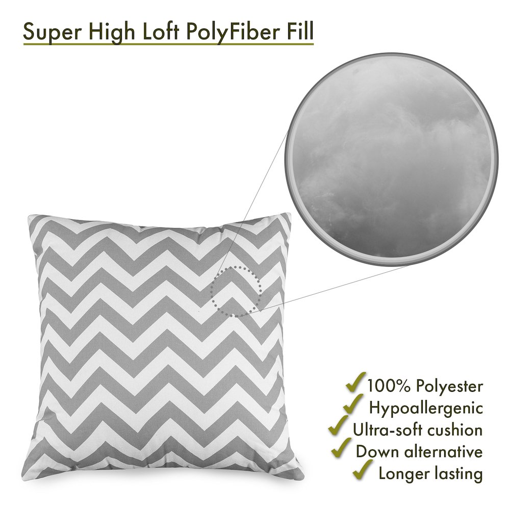 Majestic Home Goods Pillow 20x20 Chevron Gray. Picture 2