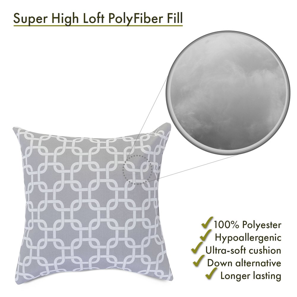 Majestic Home Goods Pillow 20x20 Links Gray. Picture 2