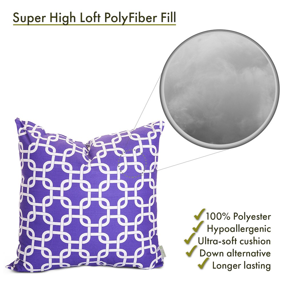 Majestic Home Goods Pillow 20x20 Links Purple. Picture 2