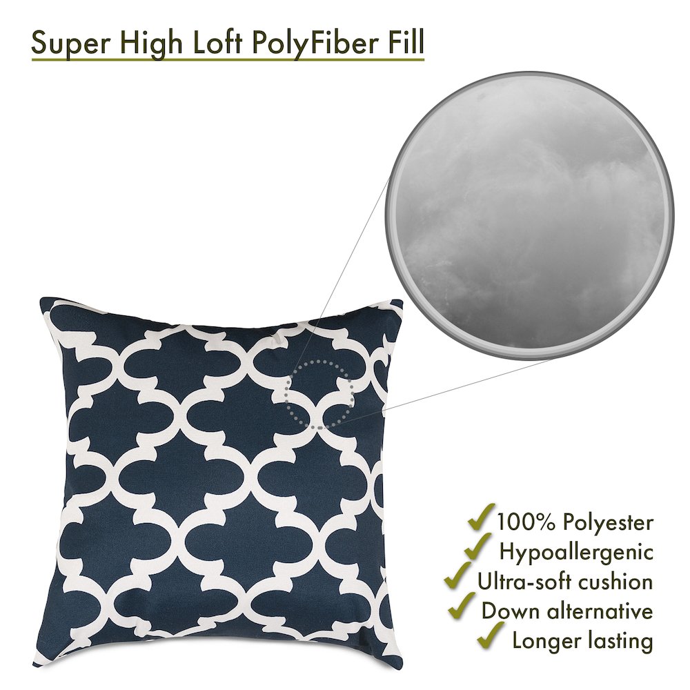Majestic Home Goods Pillow 20x20 Trellis Navy. Picture 2