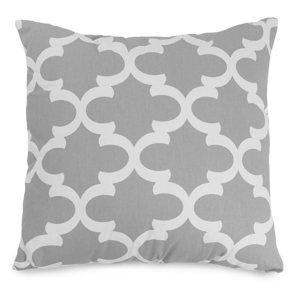 Majestic Home Goods Pillow 20x20 Trellis Gray. Picture 1