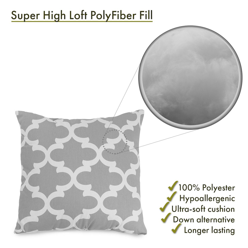 Majestic Home Goods Pillow 20x20 Trellis Gray. Picture 2