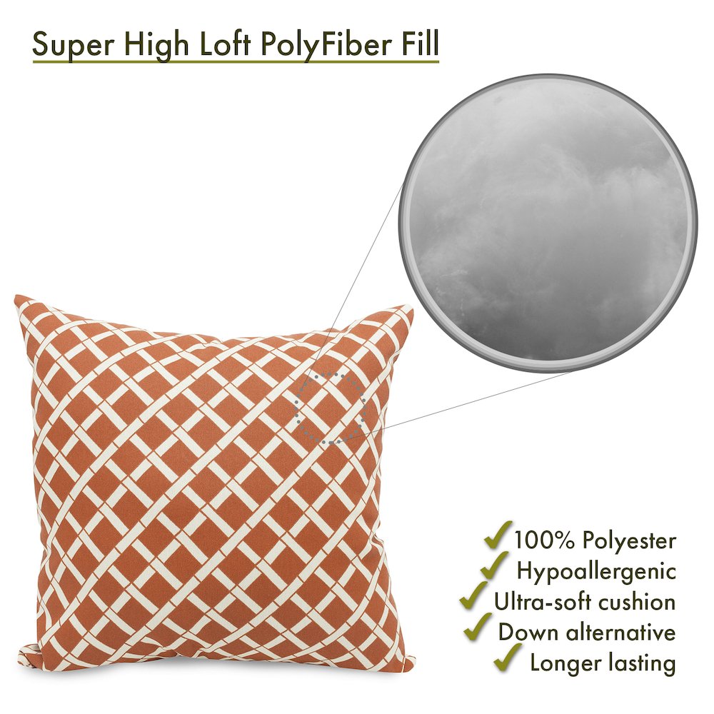 Majestic Home Goods Pillow 24x24 Bamboo Burnt Orange. Picture 2