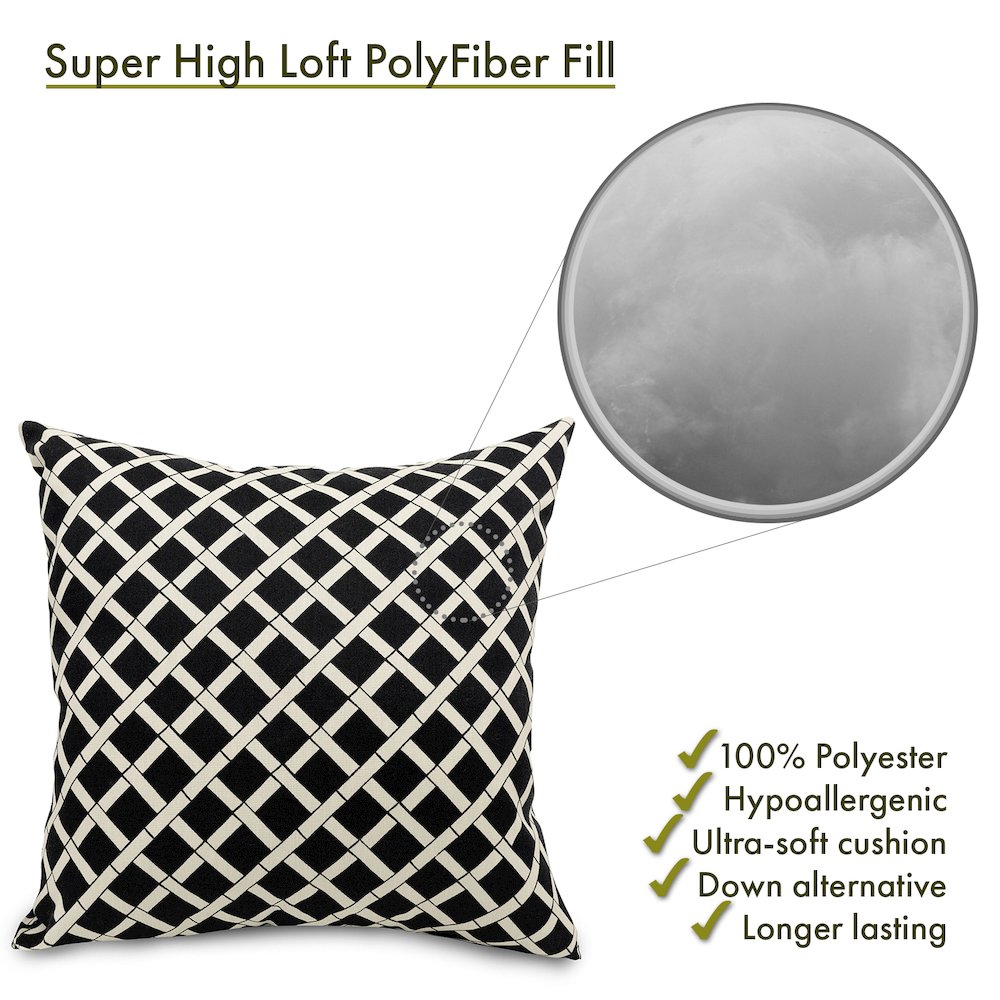 Majestic Home Goods Pillow 24x24 Bamboo Black. Picture 2