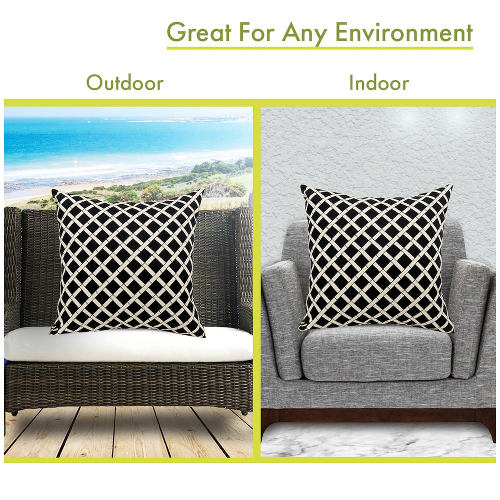 Majestic Home Goods Pillow 24x24 Bamboo Black. Picture 4