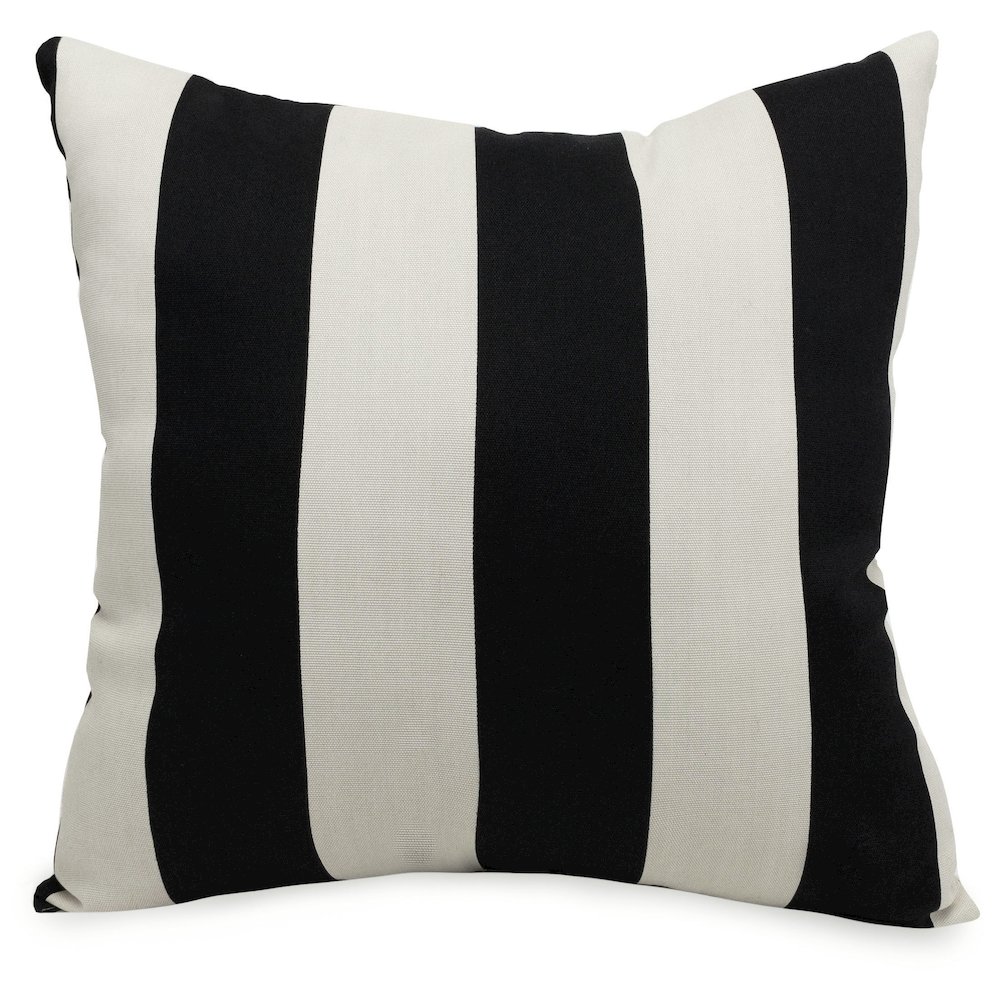 Majestic Home Goods Pillow 24x24 Vertical Stripe Black. Picture 1