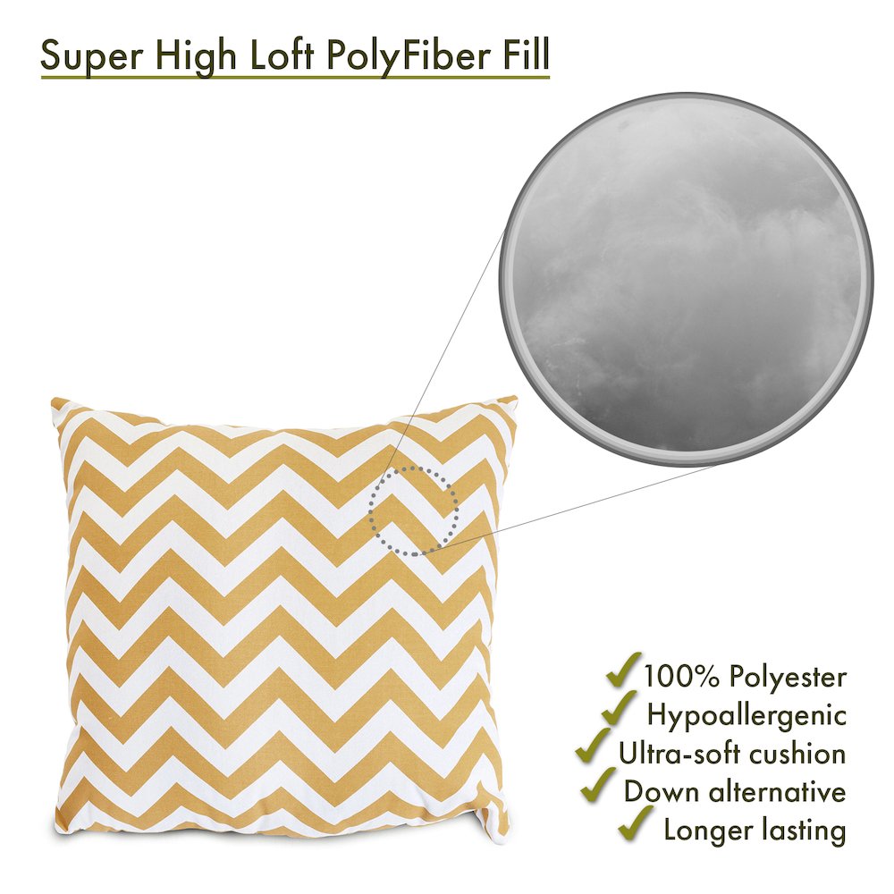 Majestic Home Goods Pillow 24x24 Chevron Yellow. Picture 2