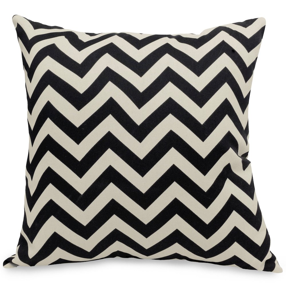 Majestic Home Goods Pillow 24x24 Chevron Black. Picture 1