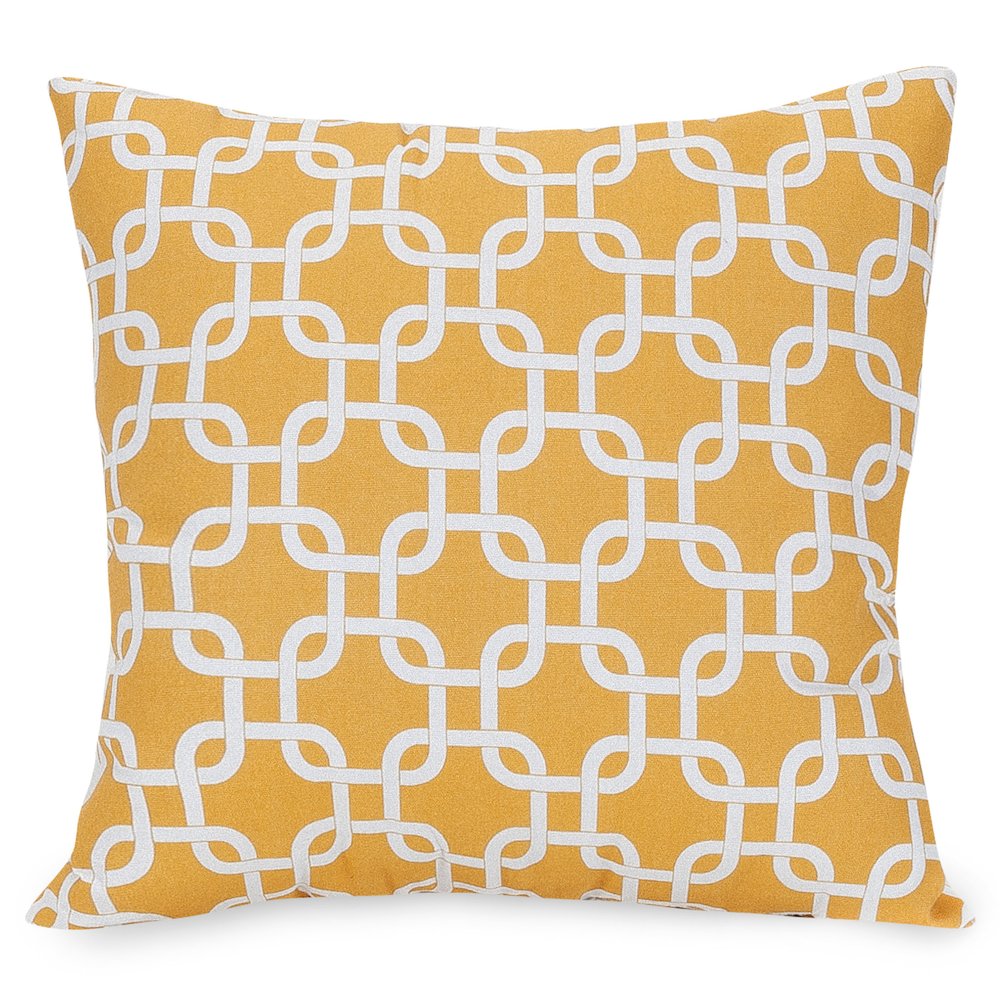 Majestic Home Goods Pillow 24x24 Links Yellow. Picture 1