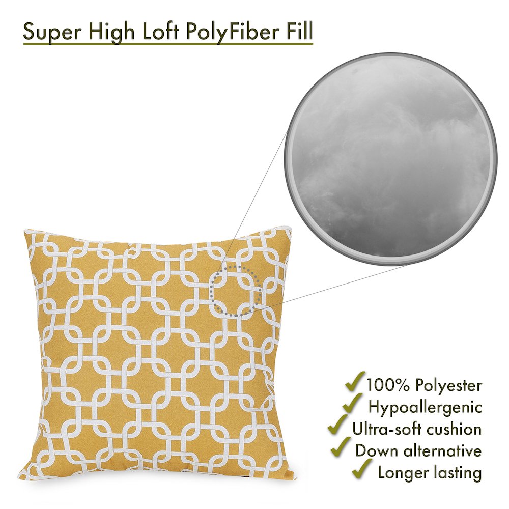 Majestic Home Goods Pillow 24x24 Links Yellow. Picture 2