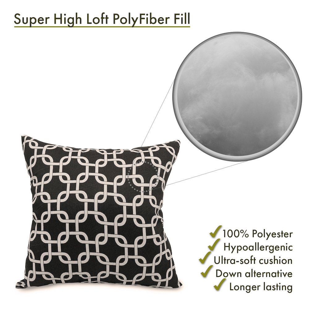 Majestic Home Goods Pillow 24x24 Links Black. Picture 2