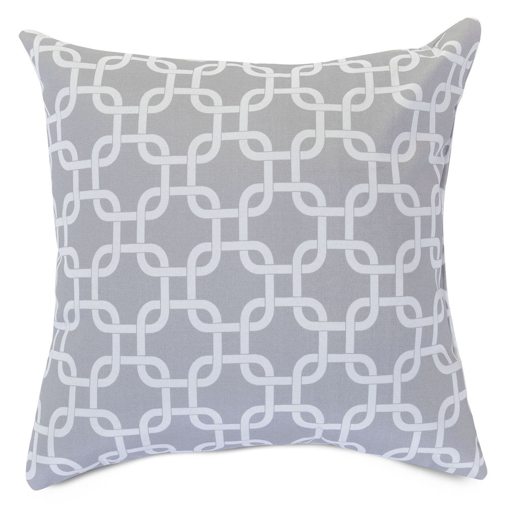 Majestic Home Goods Pillow 24x24 Links Gray. Picture 1