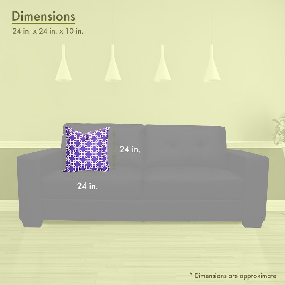 Majestic Home Goods Pillow 24x24 Links Purple. Picture 3