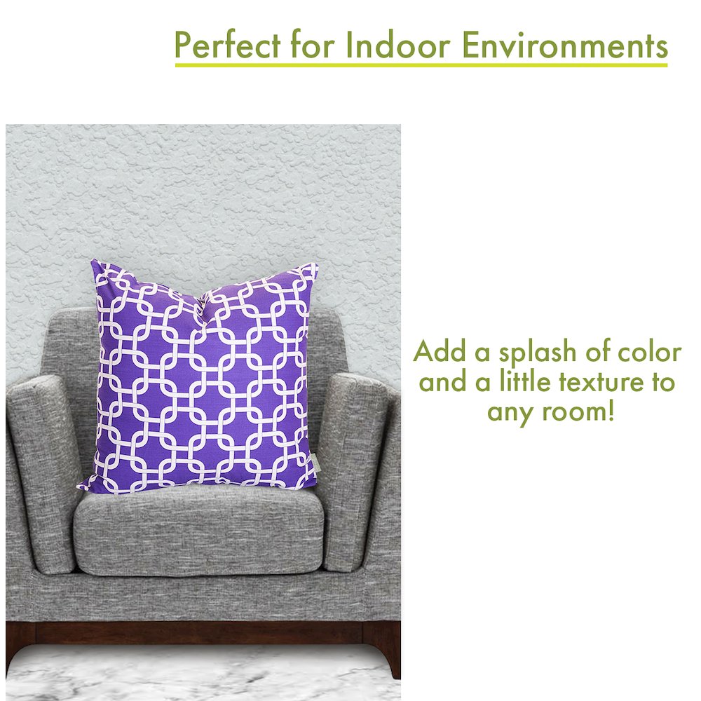 Majestic Home Goods Pillow 24x24 Links Purple. Picture 4