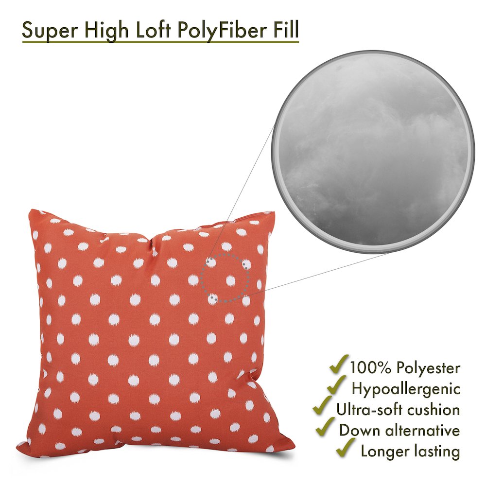 Majestic Home Goods Pillow 24x24 Ikat Dot Orange. Picture 2
