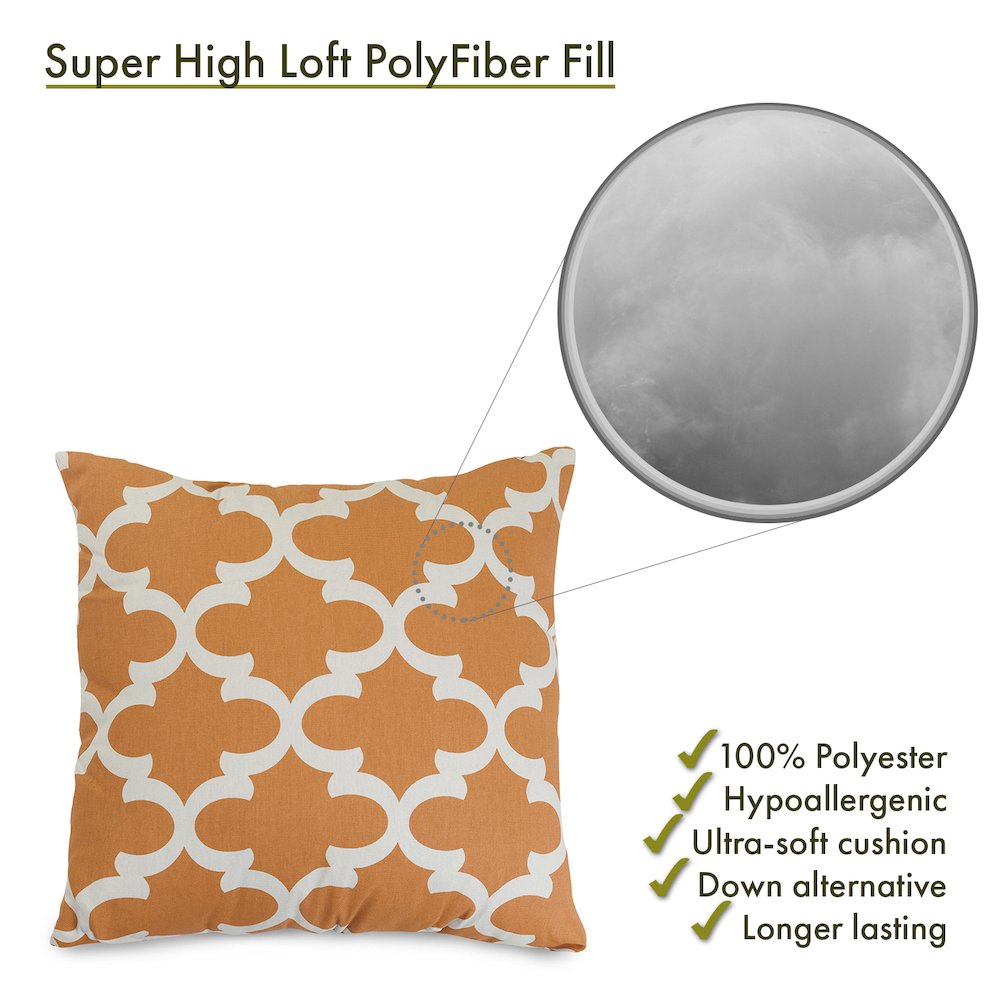 Majestic Home Goods Pillow 24x24 Trellis Peach. Picture 2