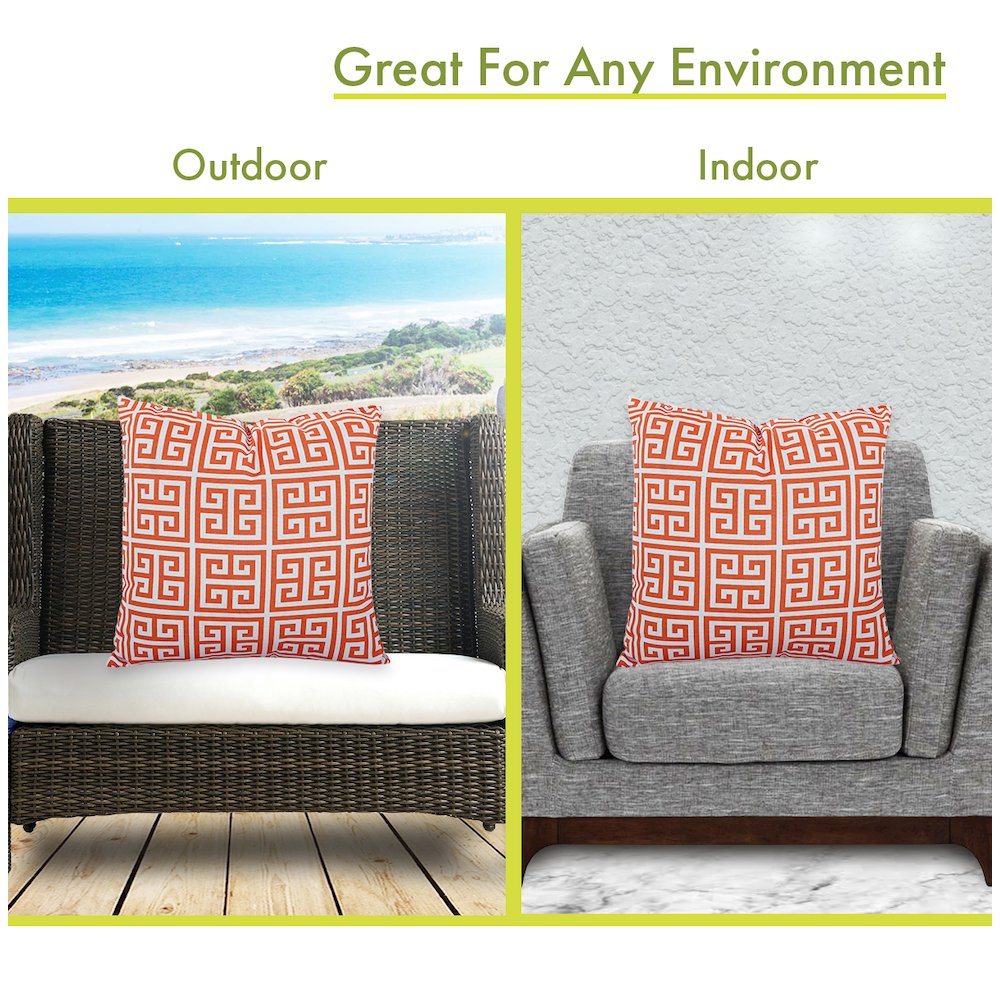 Majestic Home Goods Pillow 24x24 Towers Orange. Picture 4