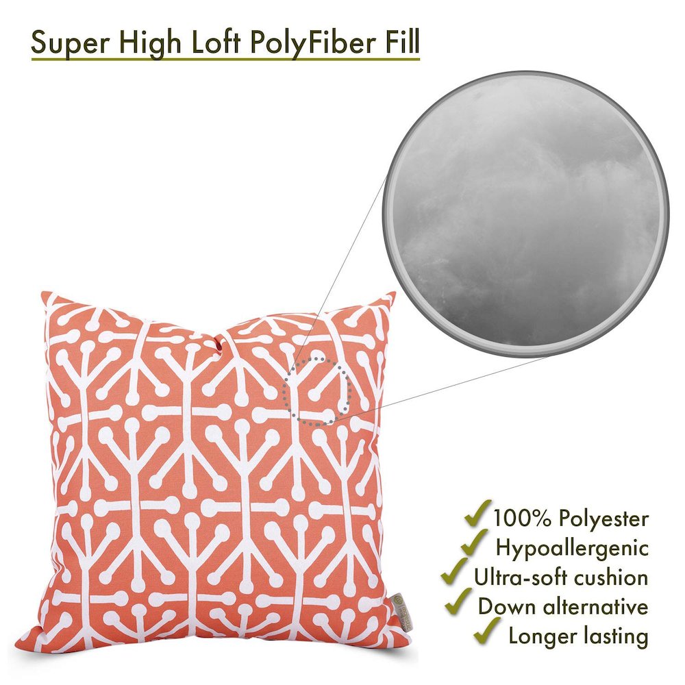Majestic Home Goods Pillow 24x24 Aruba Orange. Picture 2