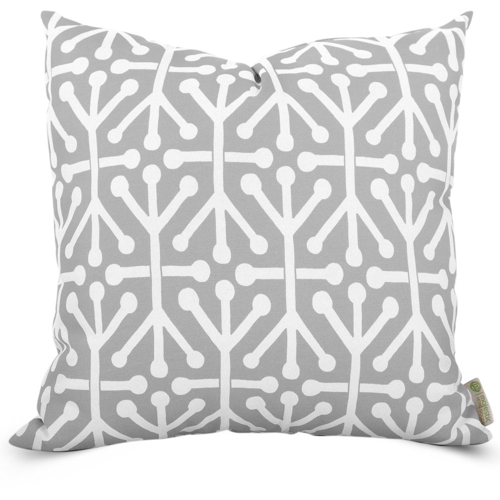 Majestic Home Goods Pillow 24x24 Aruba Gray. Picture 1