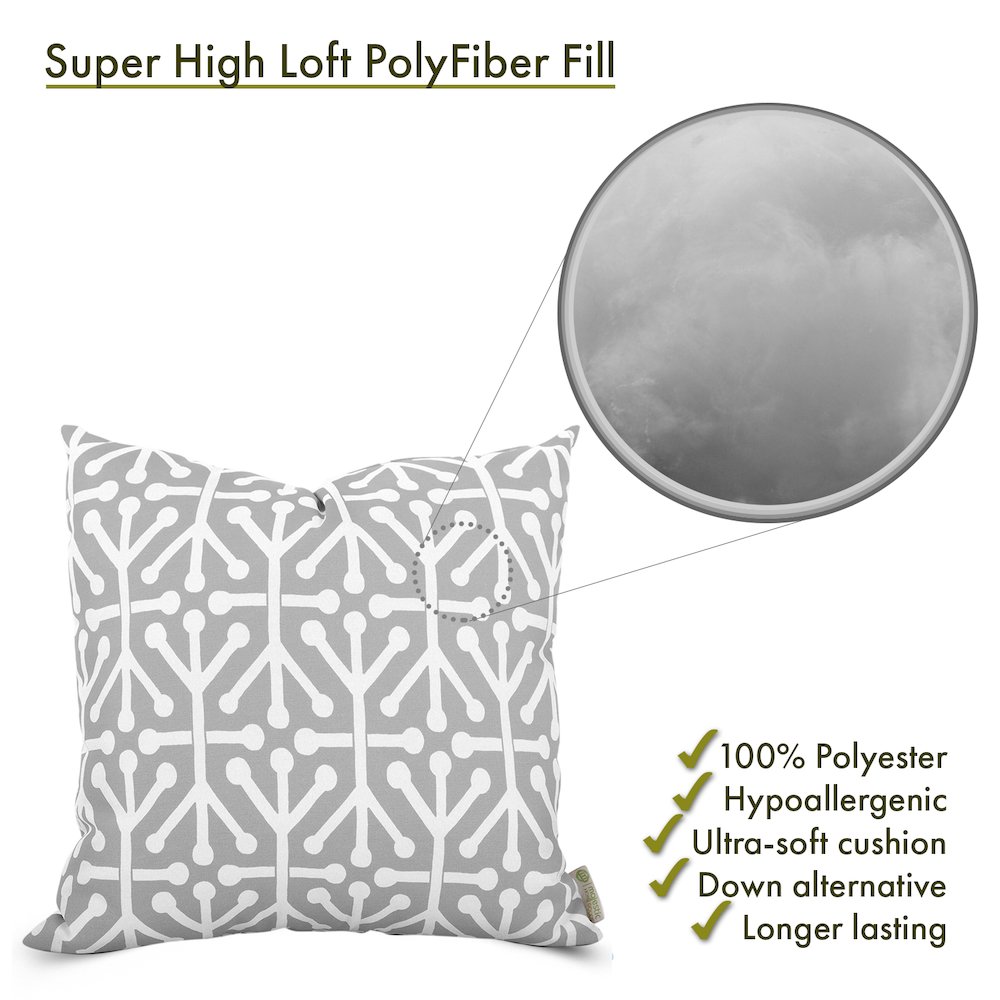 Majestic Home Goods Pillow 24x24 Aruba Gray. Picture 2