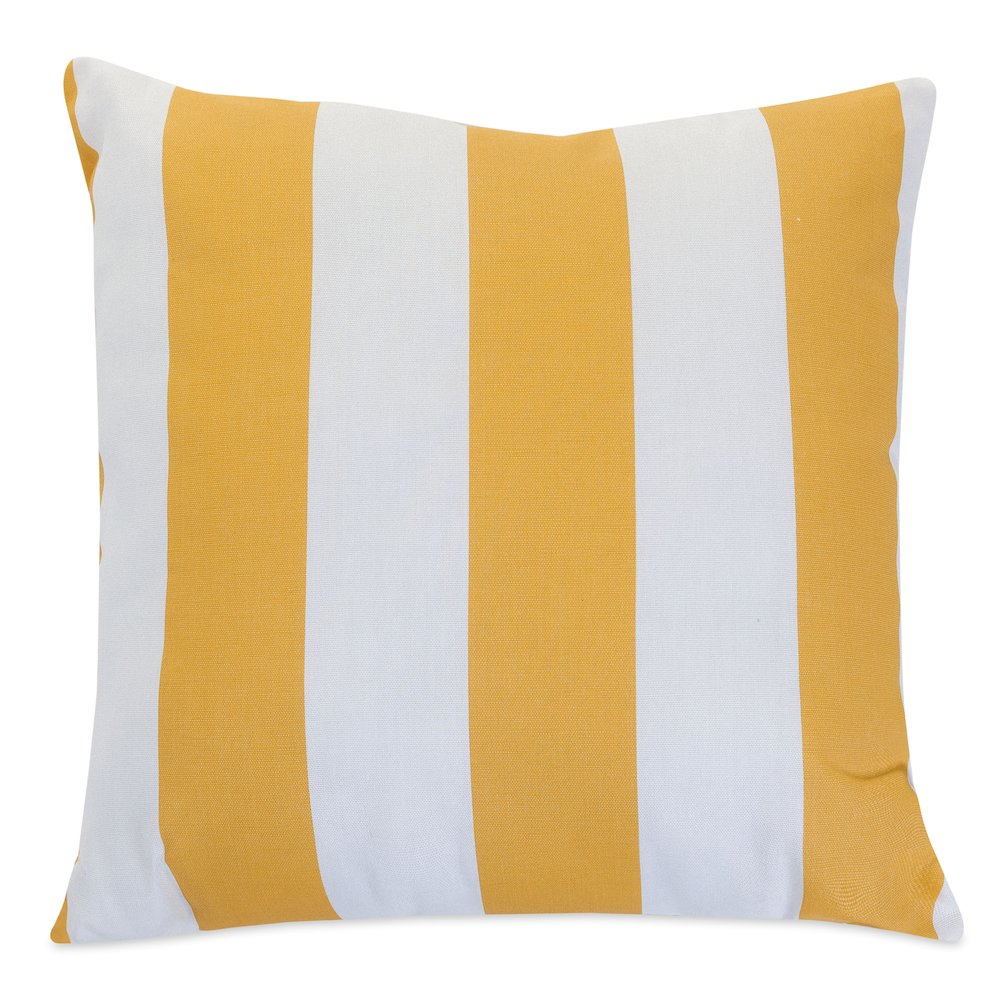 Majestic Home Goods Pillow 24x24 Vertical Stripe Yellow. Picture 1