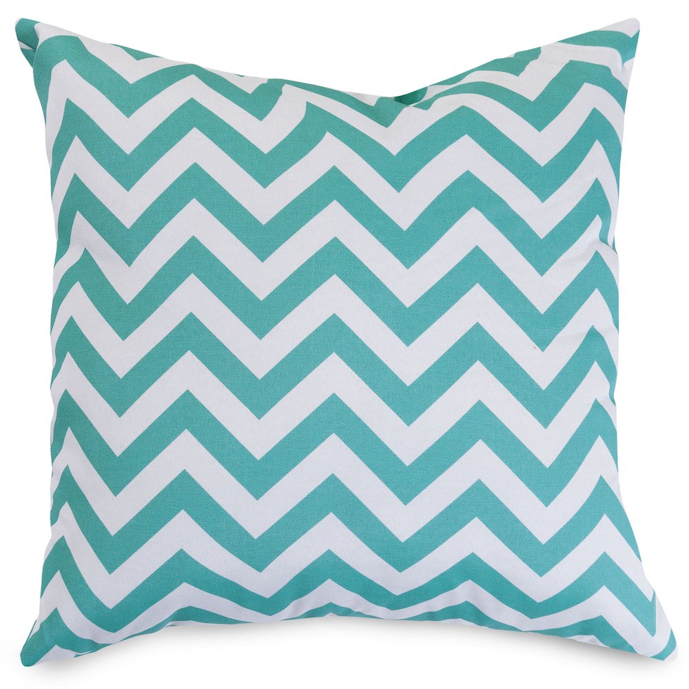 Majestic Home Goods Pillow 24x24 Chevron Teal. Picture 1