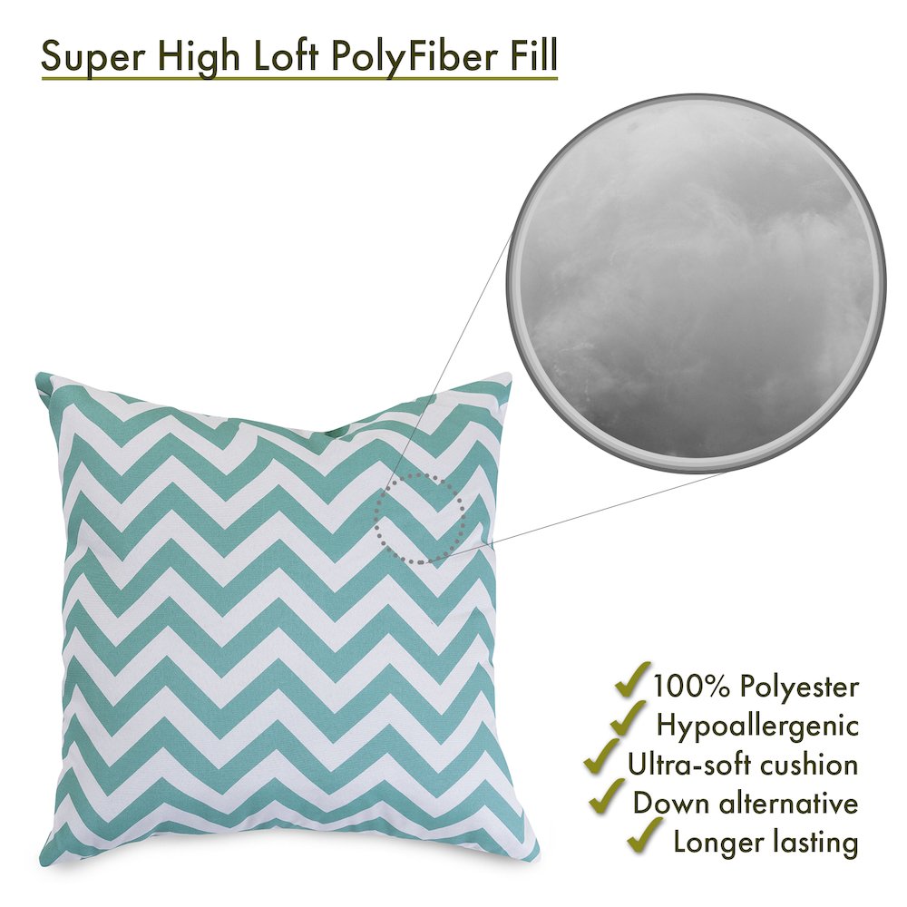 Majestic Home Goods Pillow 24x24 Chevron Teal. Picture 2