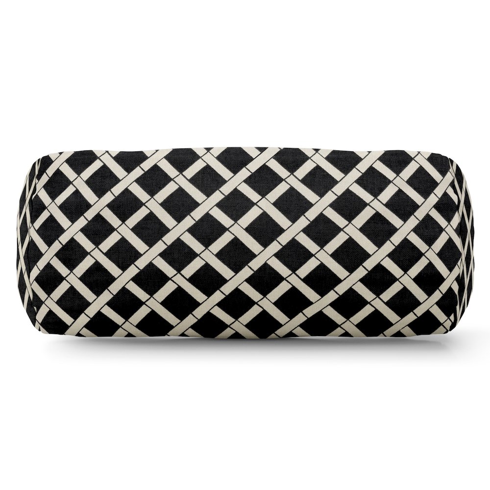 Majestic Home Goods Bolster Pillow Bamboo Black. Picture 1