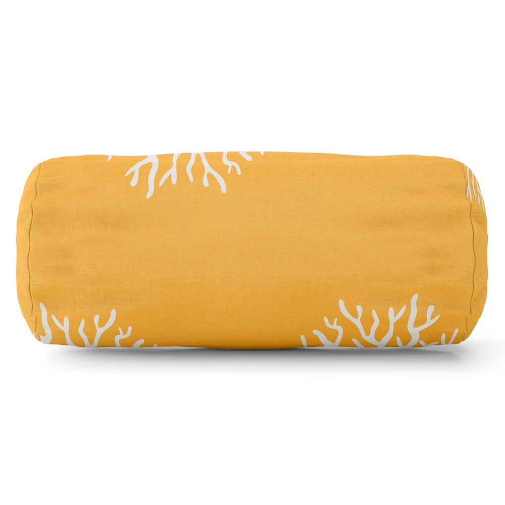 Majestic Home Goods Bolster Pillow Coral Yellow. Picture 1