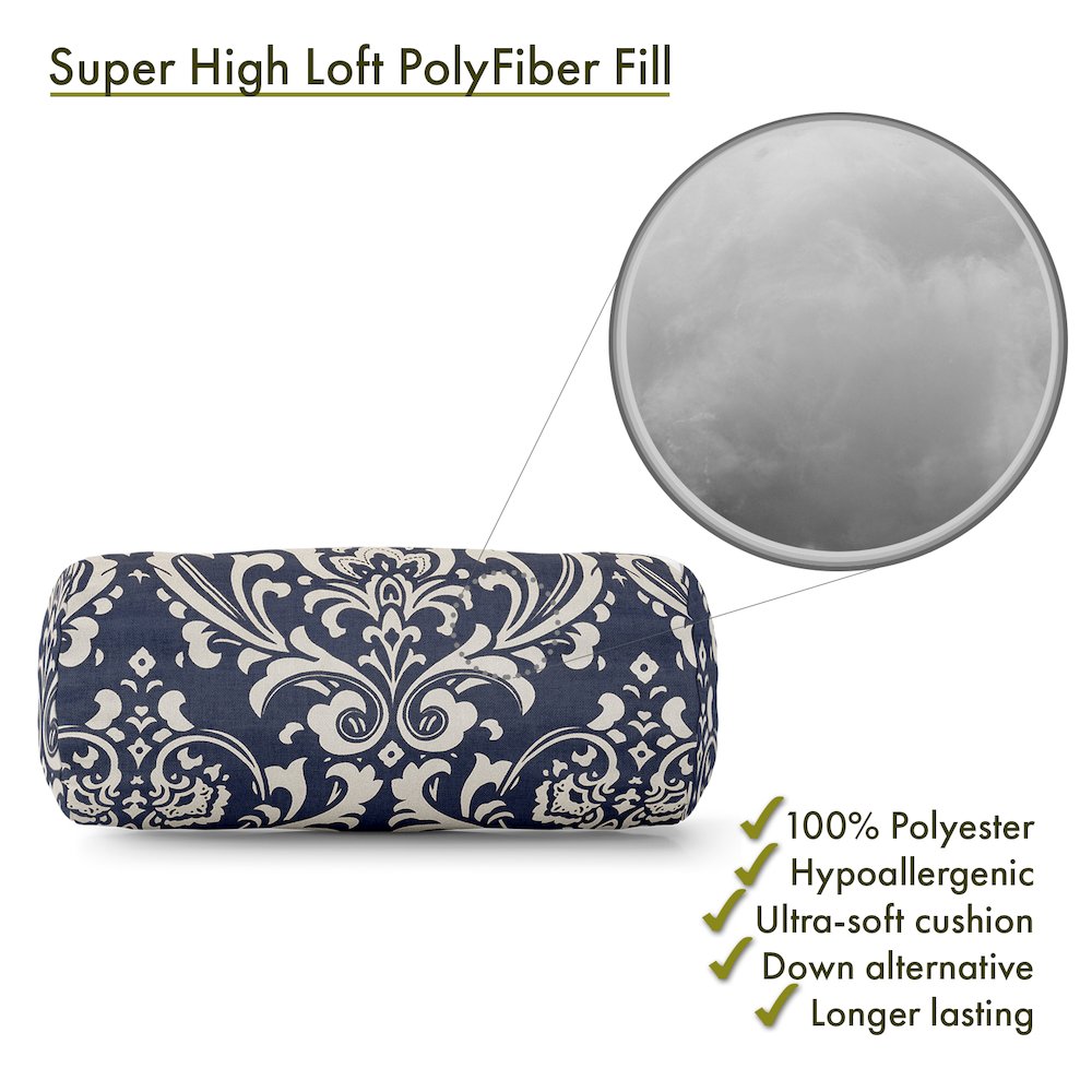 Majestic Home Goods Bolster Pillow French Quarter Navy. Picture 2