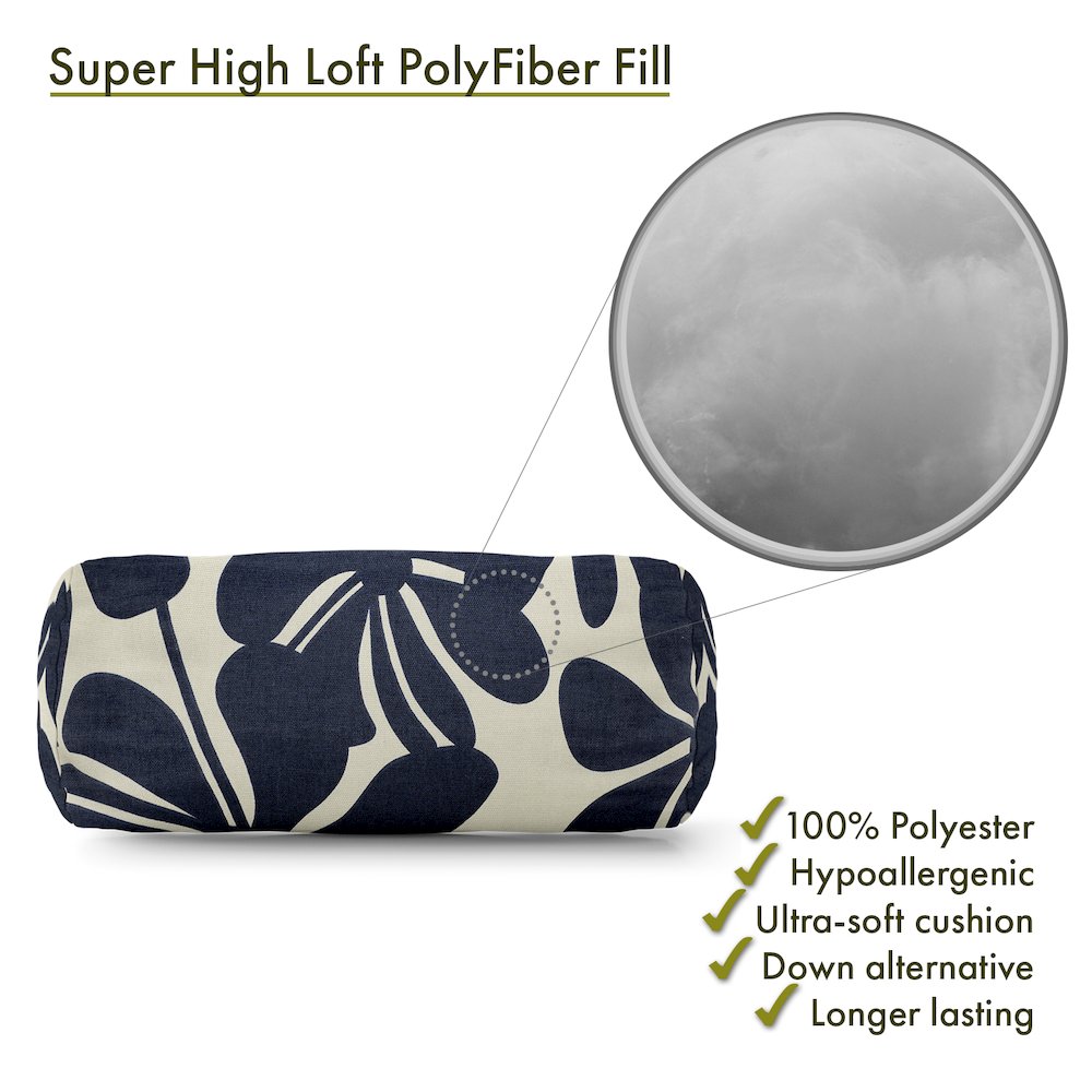 Majestic Home Goods Bolster Pillow Plantation Navy. Picture 2