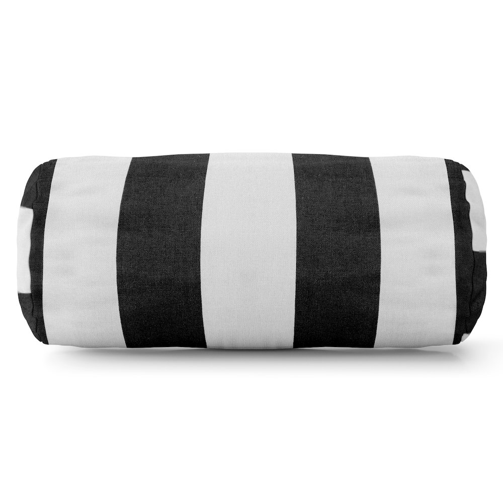Majestic Home Goods Bolster Pillow Vertical Stripe Black. Picture 1