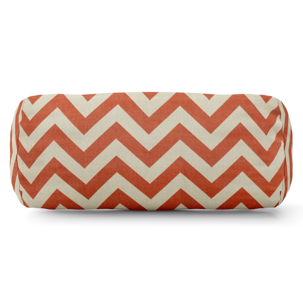Majestic Home Goods Bolster Pillow Chevron Burnt Orange. Picture 1