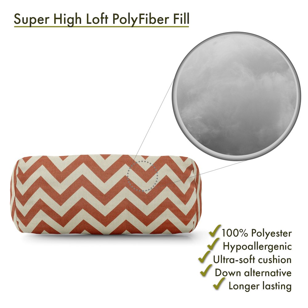 Majestic Home Goods Bolster Pillow Chevron Burnt Orange. Picture 2