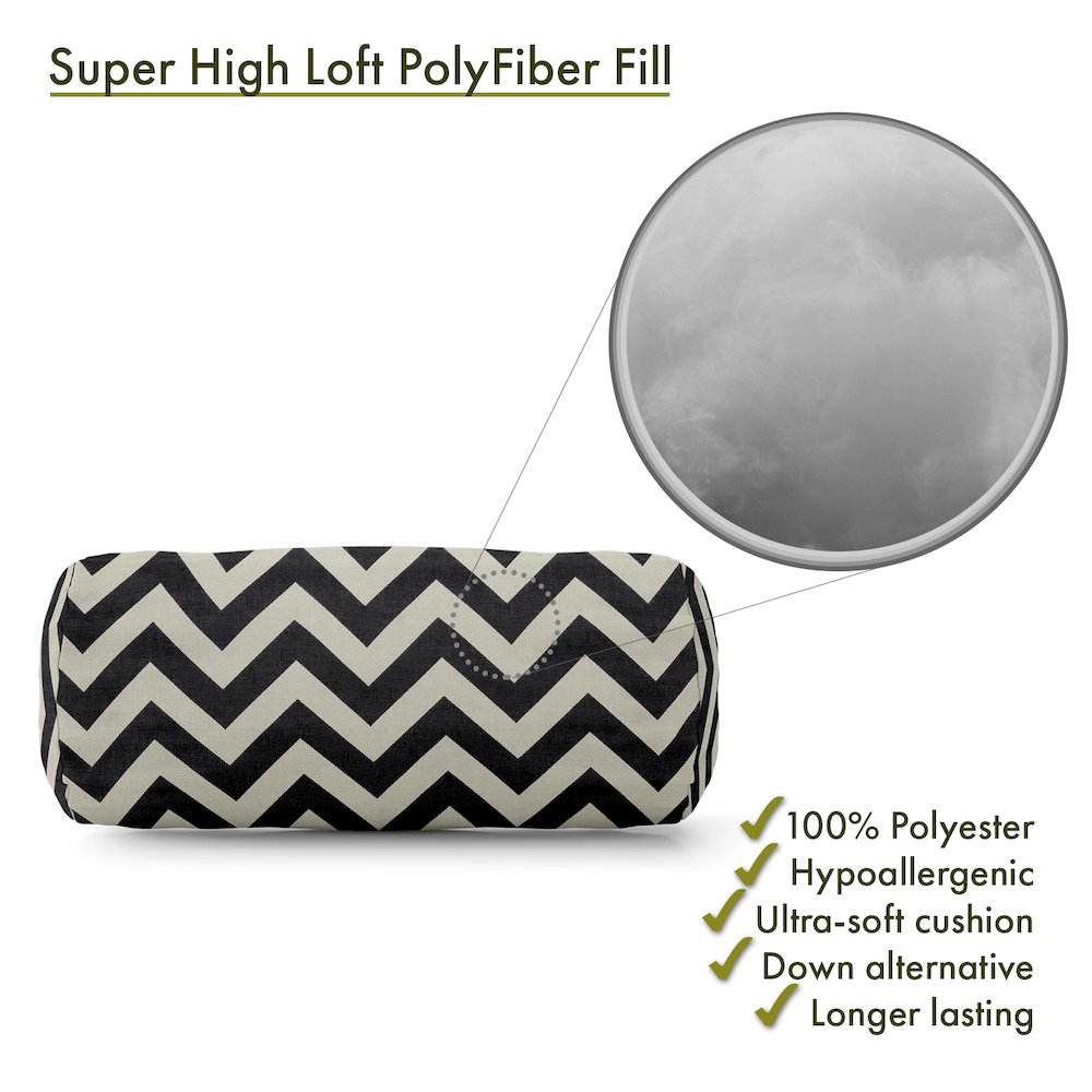 Majestic Home Goods Bolster Pillow Chevron Black. Picture 2