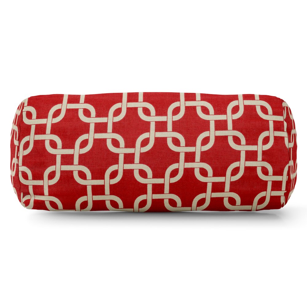 Majestic Home Goods Bolster Pillow Links Red. Picture 1