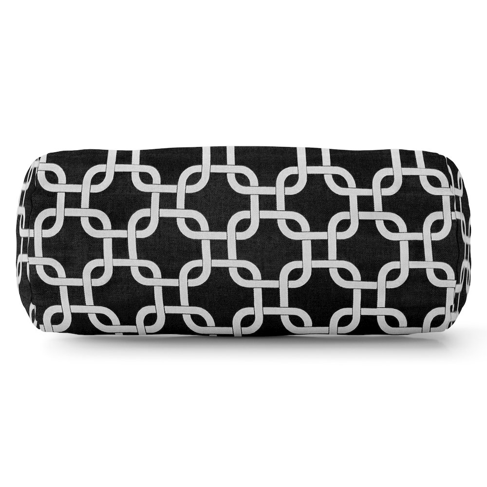 Majestic Home Goods Bolster Pillow Links Black. Picture 1