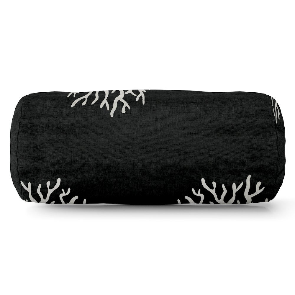 Majestic Home Goods Bolster Pillow Coral Black. Picture 1