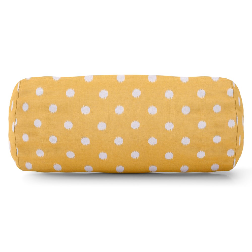 Majestic Home Goods Bolster Pillow Ikat Dot Citrus. Picture 1