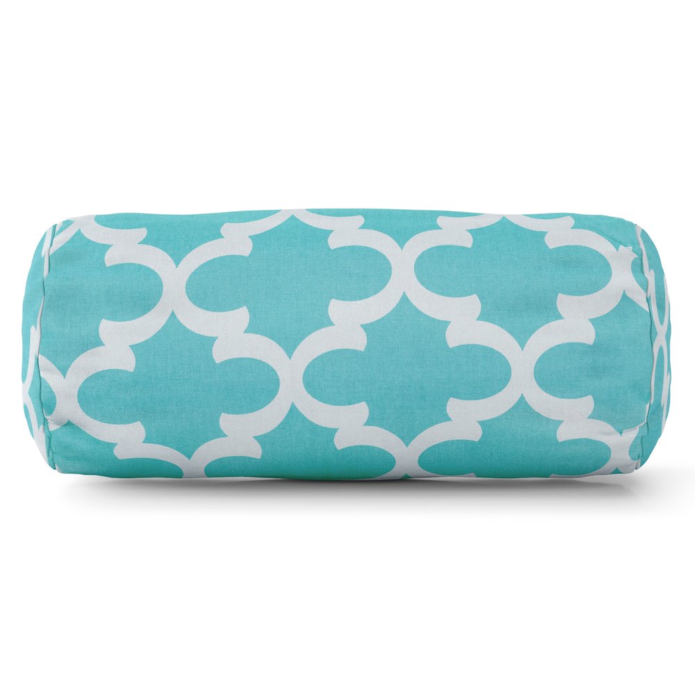 Majestic Home Goods Bolster Pillow Trellis Teal. Picture 1